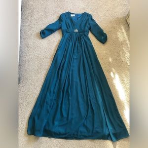 Blue floor length dress size S